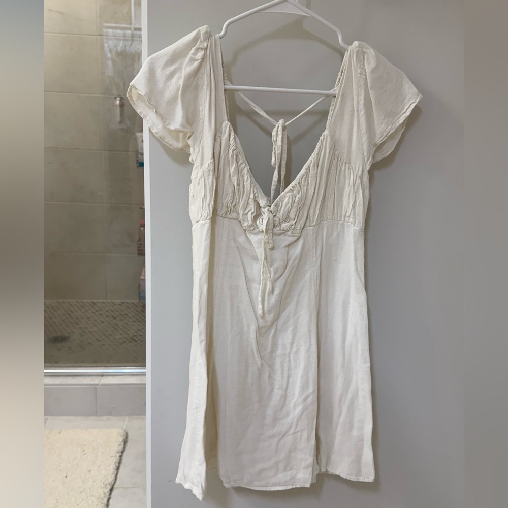 Urban outfitters Cream Short Sleeve Dress